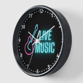 Horloge Musique en direct Neon Guitare (Angle)