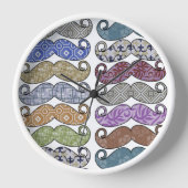 Horloge Mustache M. Hipster Vintage Retro (Recto)