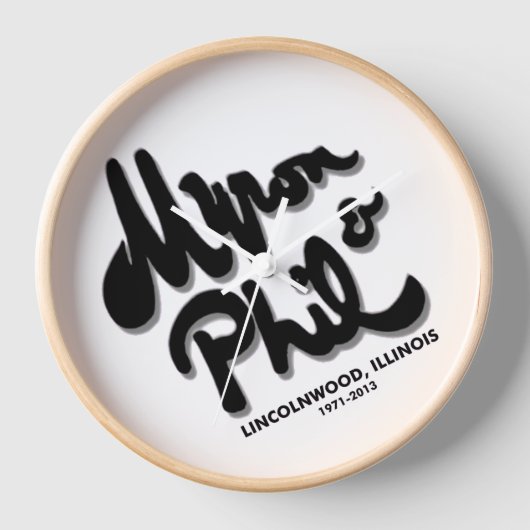 Horloge Myron et Phil's Steak House, Lincolnwood, IL (Recto)