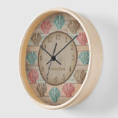 Horloge Nautical Seashells (Angle)