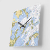 Horloge nautique de carte de Boston (Angle)