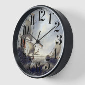 Horloge Navires en mer 1660 (Angle)