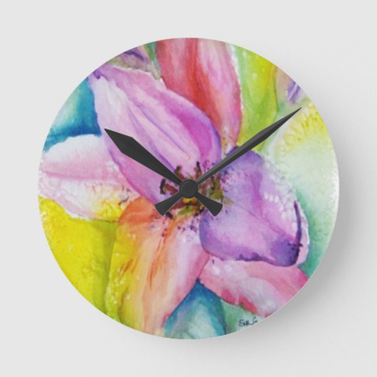 HORLOGE NEON COLORED LILY WALL (Recto)