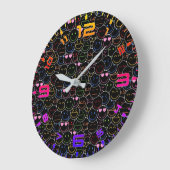 Horloge Neon Emoticon - Vibes modernes rétro (Angle)