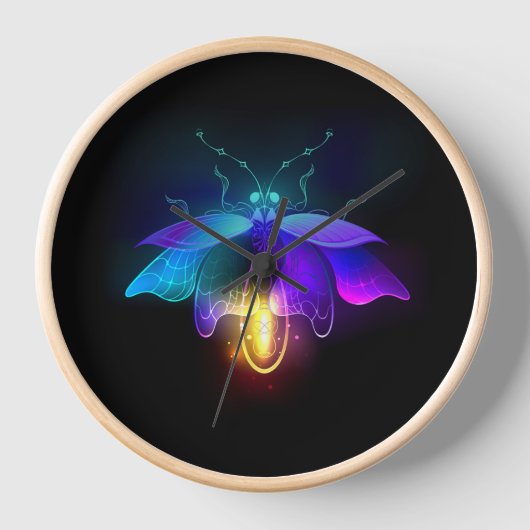 Horloge Neon Firefly sur noir (Recto)
