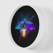 Horloge Neon Firefly sur noir (Angle)