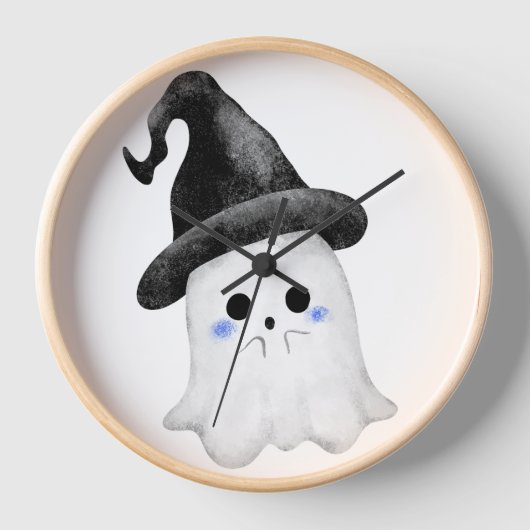 Horloge Neon Ghost Clock – Spooky Glow-In-The-Dark Wall Cl (Recto)