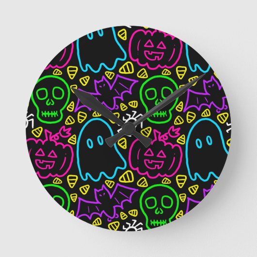 Horloge Neon Halloween (Recto)