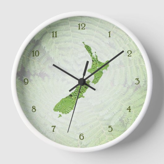 Horloge NEW ZEALAND FERNS (Recto)