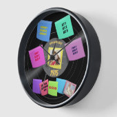 Horloge N'IMPORTE QUELLE Année Née 60s les années 70 Vinyl (Angle)