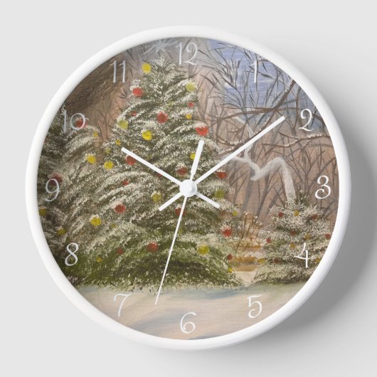 Horloge Noël en forêt, par Gary Poling (Recto)