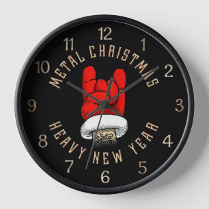 Horloge Noël en métal lourd