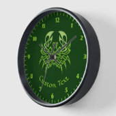 Horloge Nœud celtique du crabe vert (Angle)