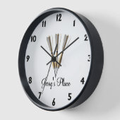 Horloge Noir de conception des fléchettes (Angle)