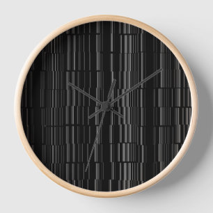 Horloge Noir moderne blanc argenté