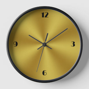 Horloge Noir moderne et or