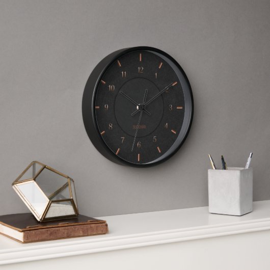 Horloge Noir Moderne Faux (Bureau)