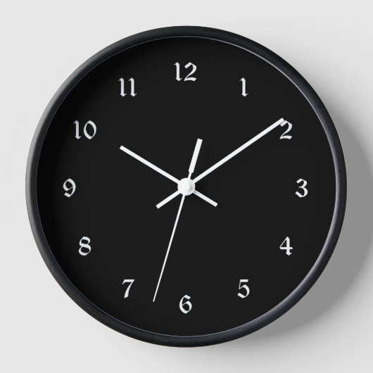 Horloge Noir uni simplement élégant (Recto)
