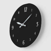 Horloge noire avec chiffres blancs moderne (Angle)