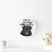 horloge noire de carlin (Maison)