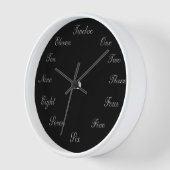 Horloge noire en argent (Angle)