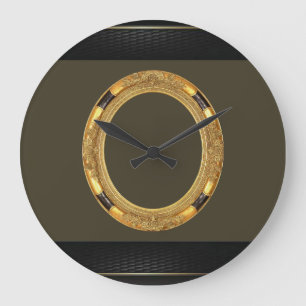 Horloge noire en or