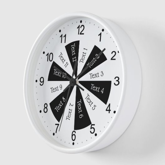 Horloge noire et blanche (Angle)