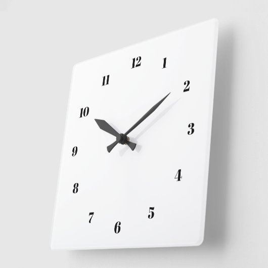 Horloge noire et blanche avec votre propre design (Angle)