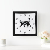Horloge noire et blanche de chat (Maison)