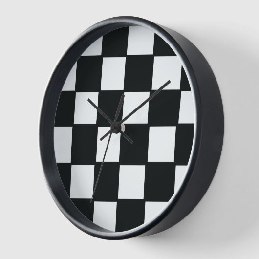 Horloge noire et blanche rétro (Angle)