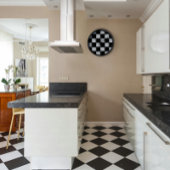 Horloge noire et blanche rétro