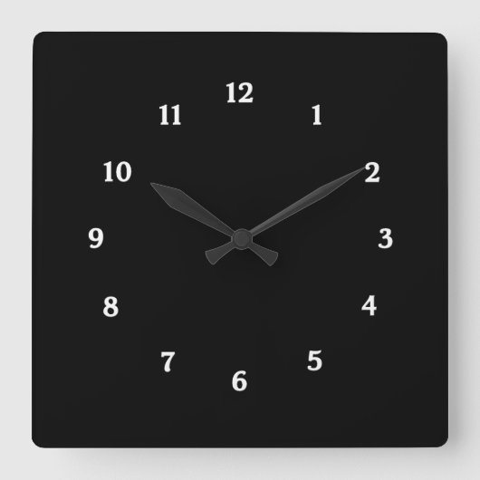 Horloge noire simple et élégante avec chiffres bla (Recto)