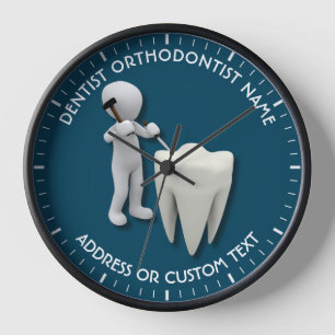 Horloge Nom de l'orthodontiste du chirurgien dentaire