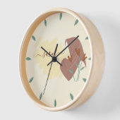 Horloge Nom minimal du monogramme islamique moderne (Angle)