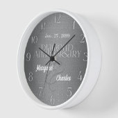 Horloge Noms de date du 60e anniversaire de mariage de dia (Angle)