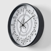 Horloge Notes de musique Circle Treble Clef Piano Singer H (Angle)