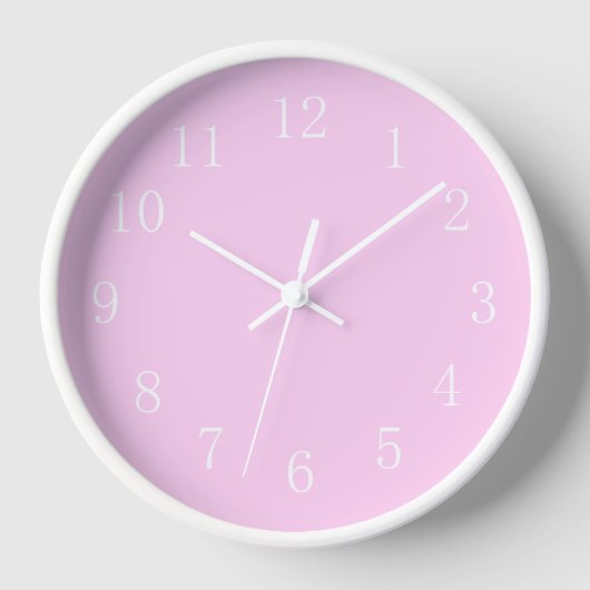Horloge Nourriture pour bébé rose avec mur de finition bla (Recto)
