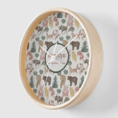 Horloge Nourriture vintage des animaux de bois (Angle)