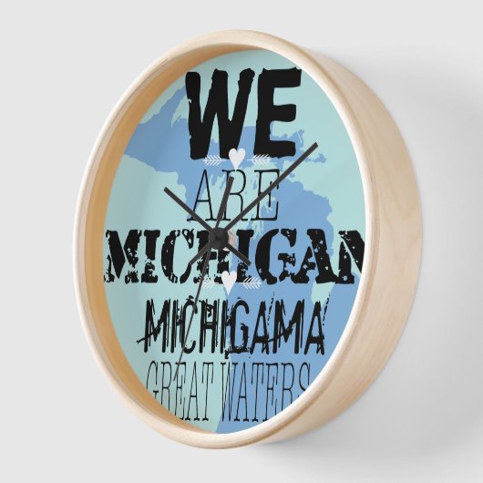 Horloge Nous sommes Michigan Michigama Great Waters (Angle)