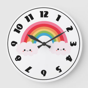 Horloge Nuage Arc-en-Ciel