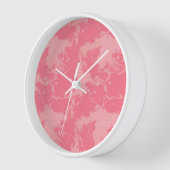 Horloge Nuage rose marbré abstrait (Angle)