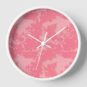 Horloge Nuage rose marbré abstrait (Recto)