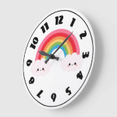 Horloge nuageuse arc-en-ciel (Angle)
