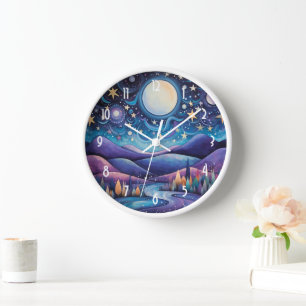 Horloge Nuit lunaire Big Moon Paysage