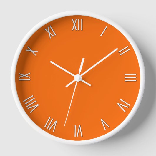 Horloge Numéro de roman solid orange (Recto)