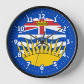 Horloge Numéro graphique du drapeau de la Colombie-Britann (Recto)