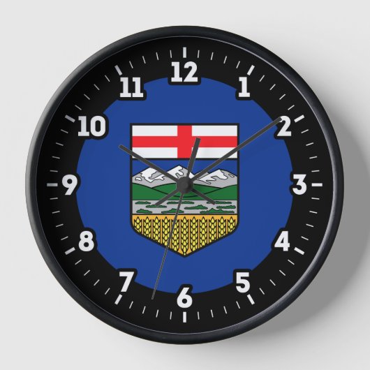 Horloge Numéro graphique du drapeau de l'Alberta (Recto)