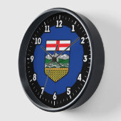 Horloge Numéro graphique du drapeau de l'Alberta (Angle)