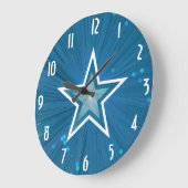 Horloge 'Numéros' Blue Star (Angle)