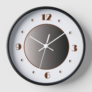 Horloge Numéros de large bande et de tonus blanc minimalis